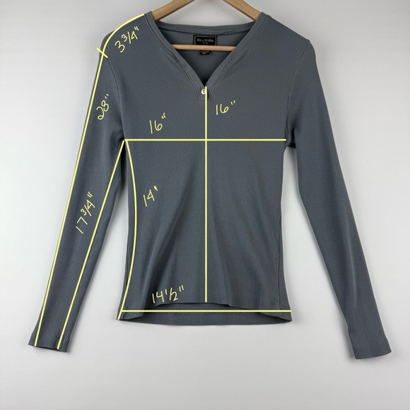 Vintage Bit & Bridle Ribbed Long Sleeve Henley – Made in Korea, Size M - Picture 5 of 5